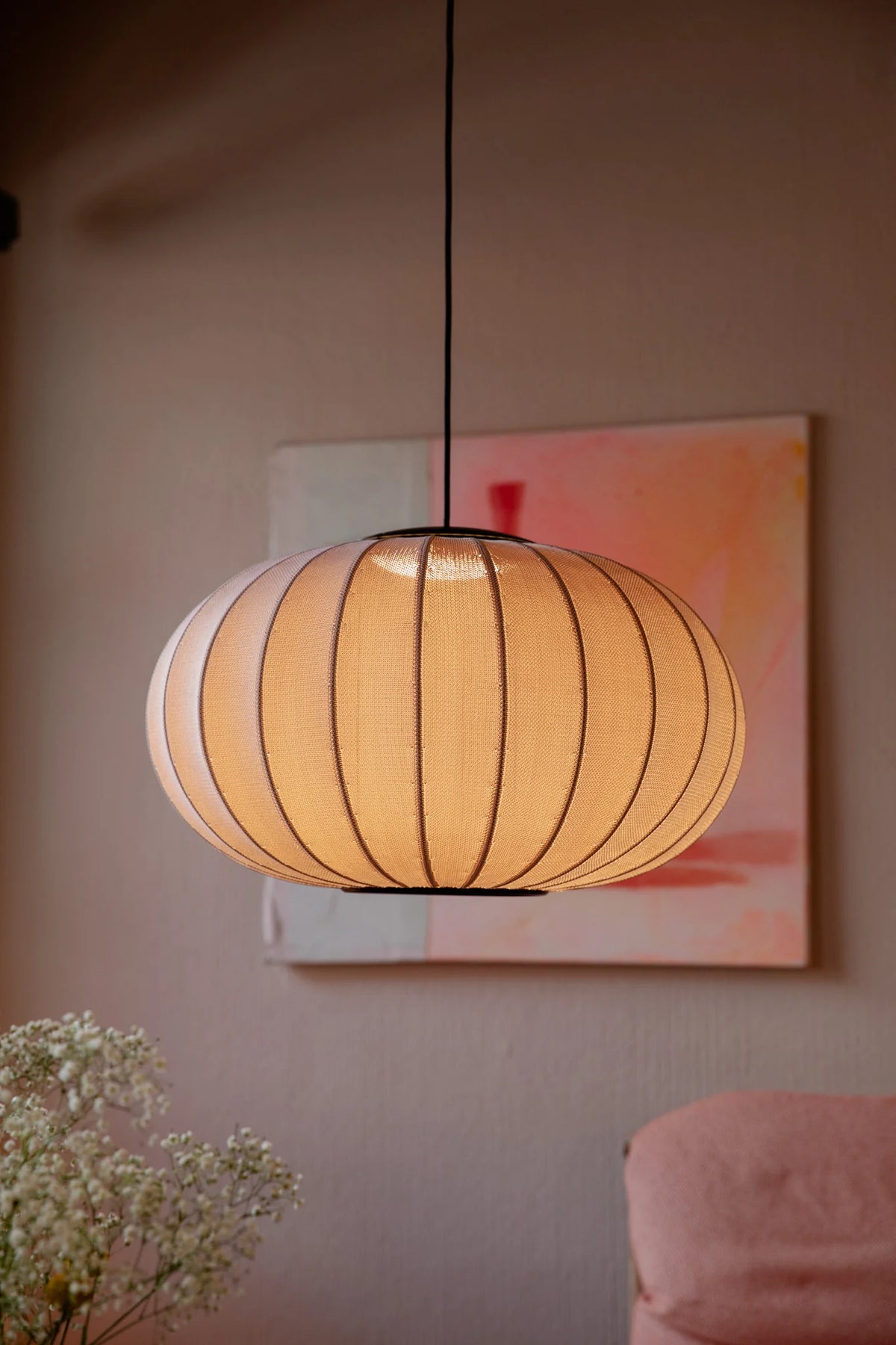 Knit-Wit Ø57 Oval Pendant LED - Sand Stone