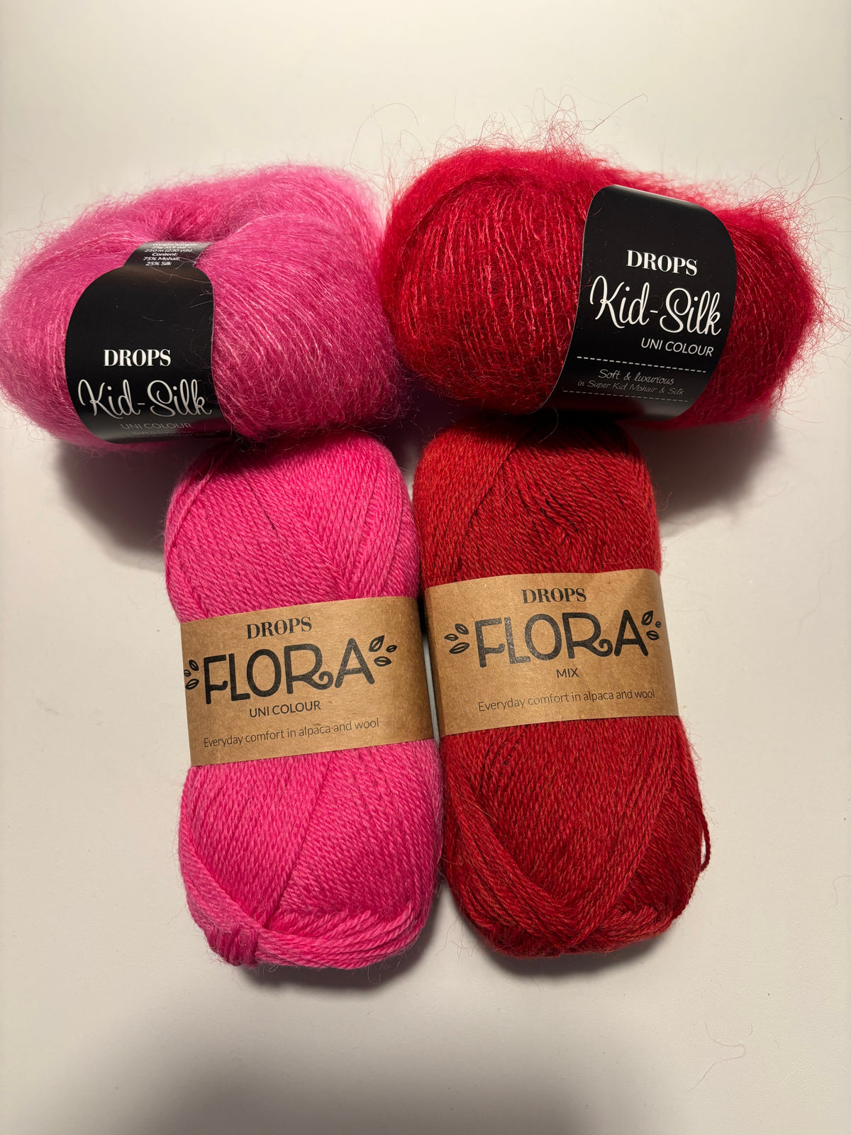 Rosie Yoke Sweater junior - 2 ár - Pink og reytt