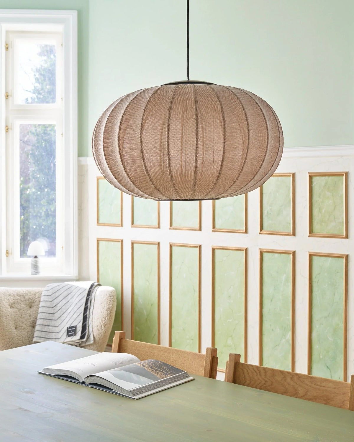 Knit-Wit Ø57 Oval Pendant LED - Sand Stone