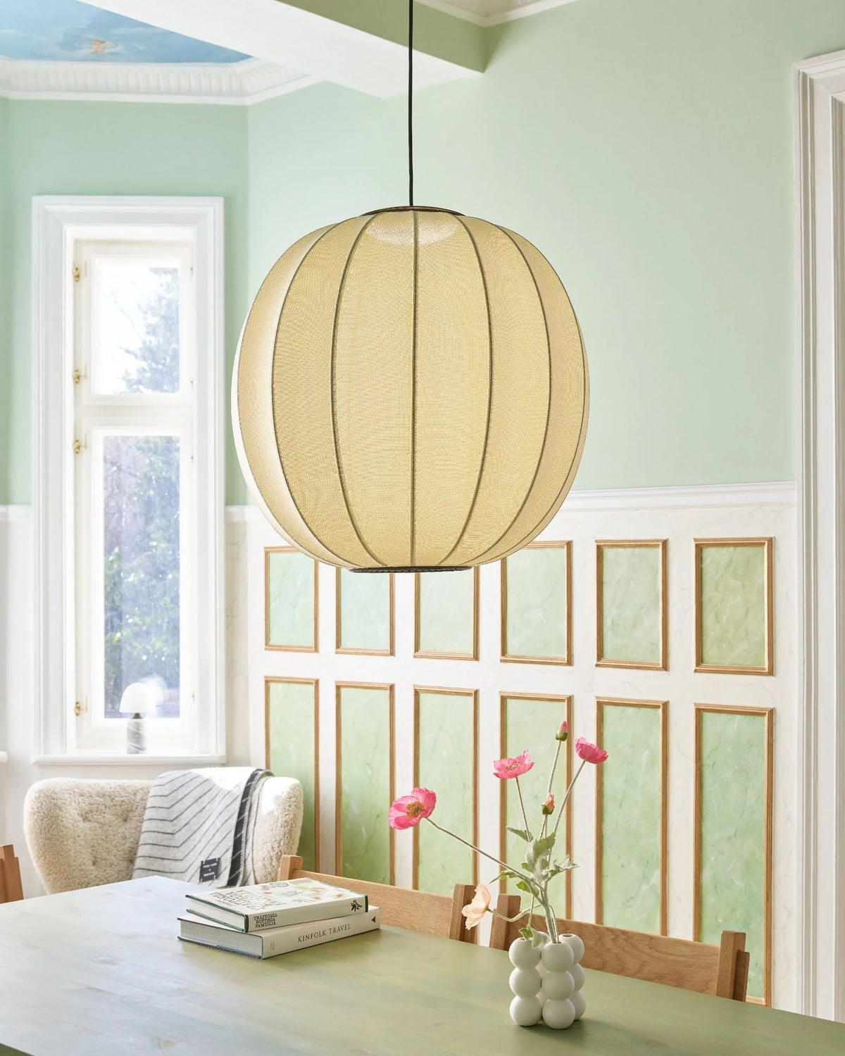 Knit-Wit Ø60 Round Pendant LED - Pearl White