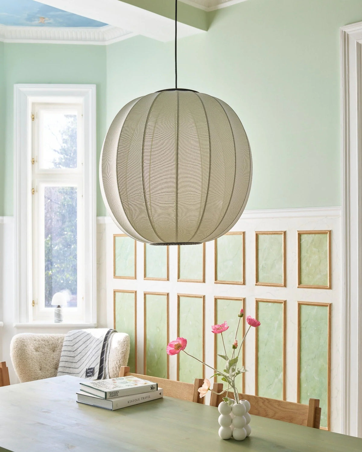 Knit-Wit Ø60 Round Pendant LED - Pearl White