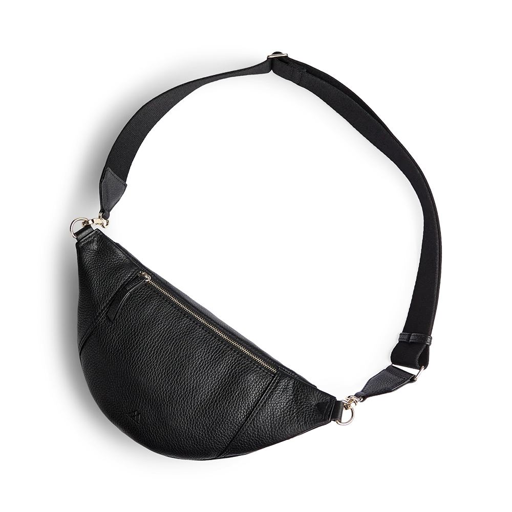 EllinorMBG Bum Bag, Grain - Black/Gold