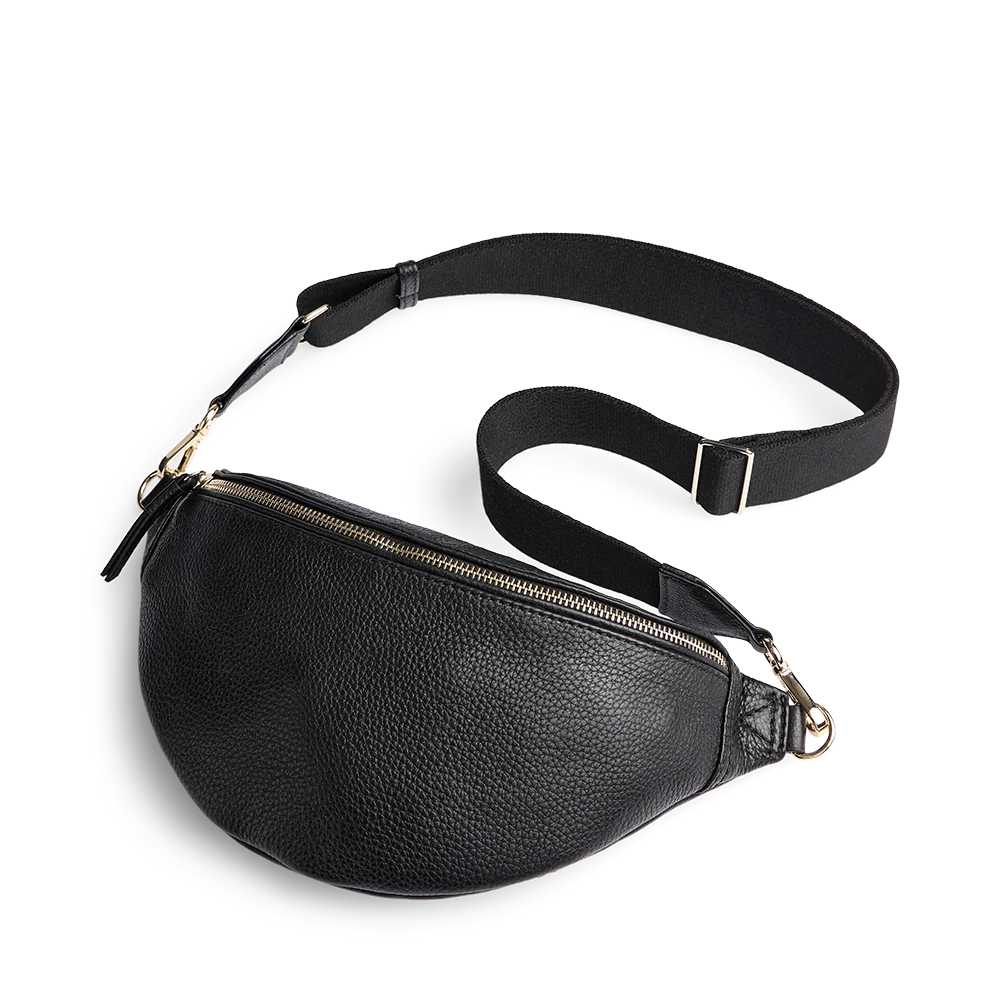 EllinorMBG Bum Bag, Grain - Black/Gold