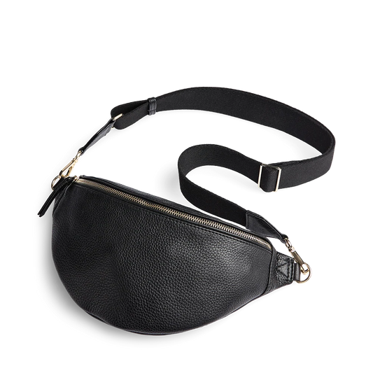 EllinorMBG Bum Bag, Grain - Black/Gold